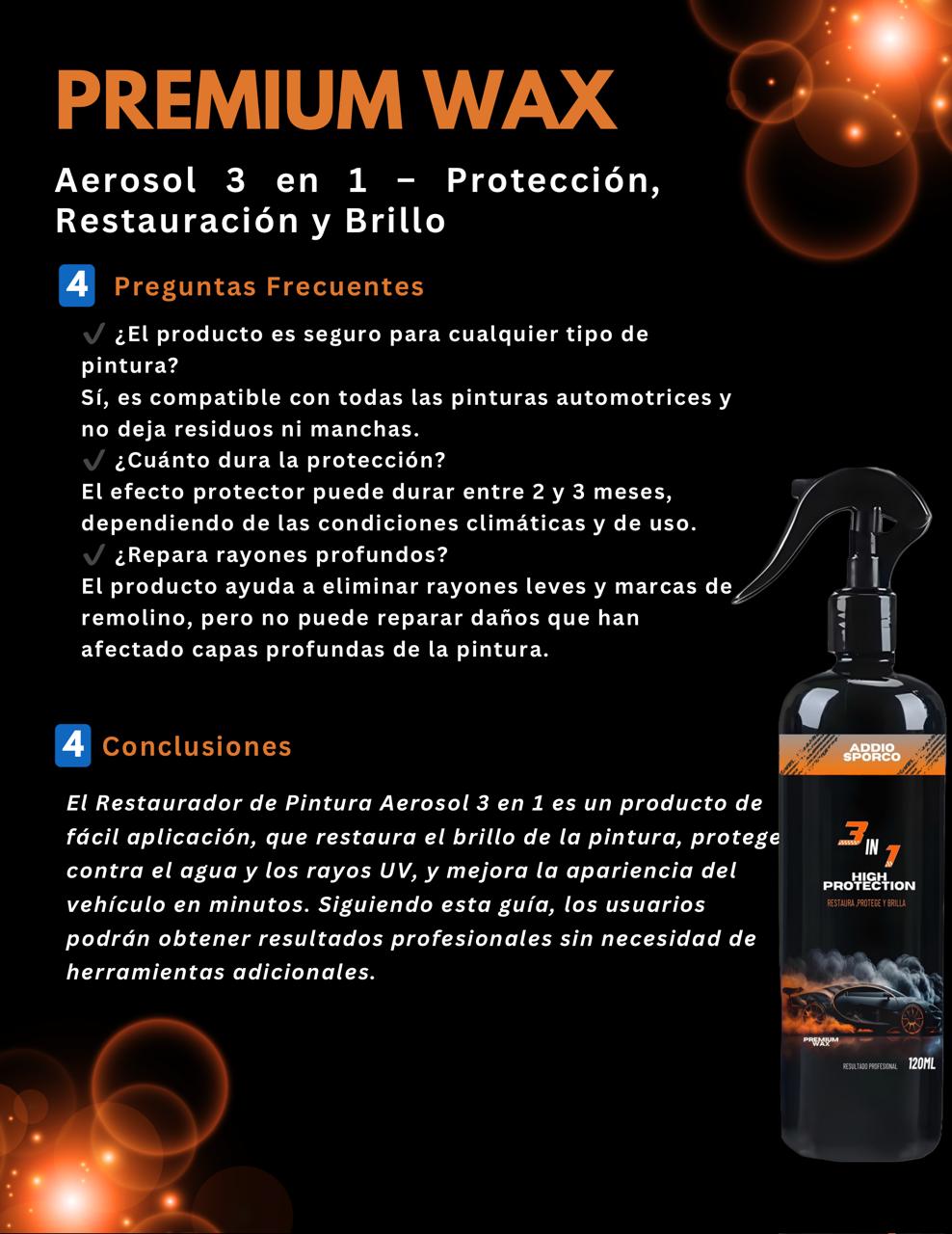 Miniatura 4 de Nano Ceramico Premium Wax 120 ML + PAÑO